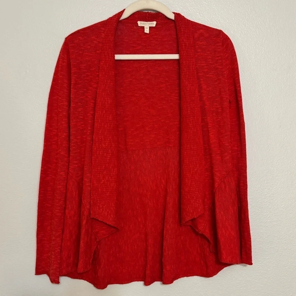 Eileen Fisher Linen Cotton Open Cardigan